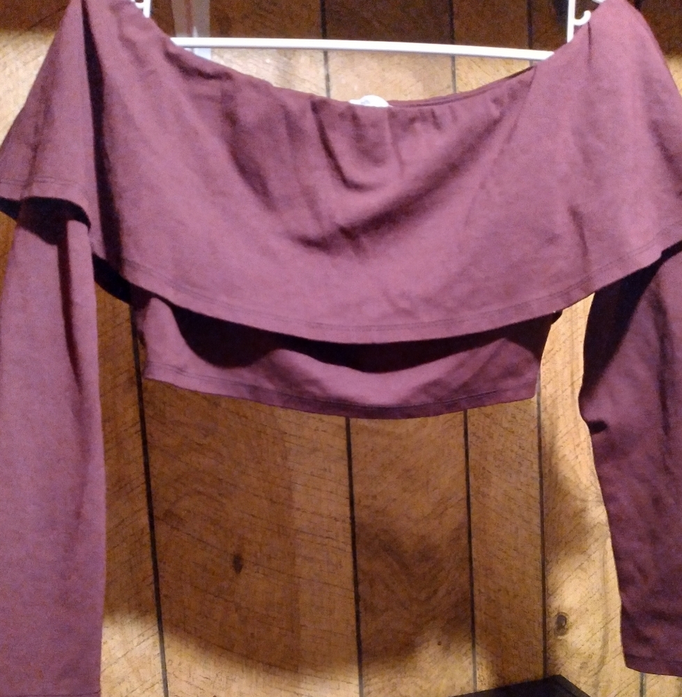 🩷2 for $30! Never worn. wine colored crop top